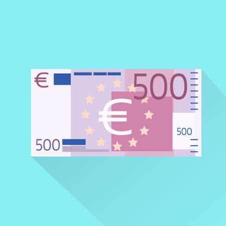 Banconote Da 500 Euro: Normativa, Obblighi E Adempimenti Per Professionisti 1 39487085 500 Euro Banconote Piatto Design Con Illustrazione Vettoriale Ombra