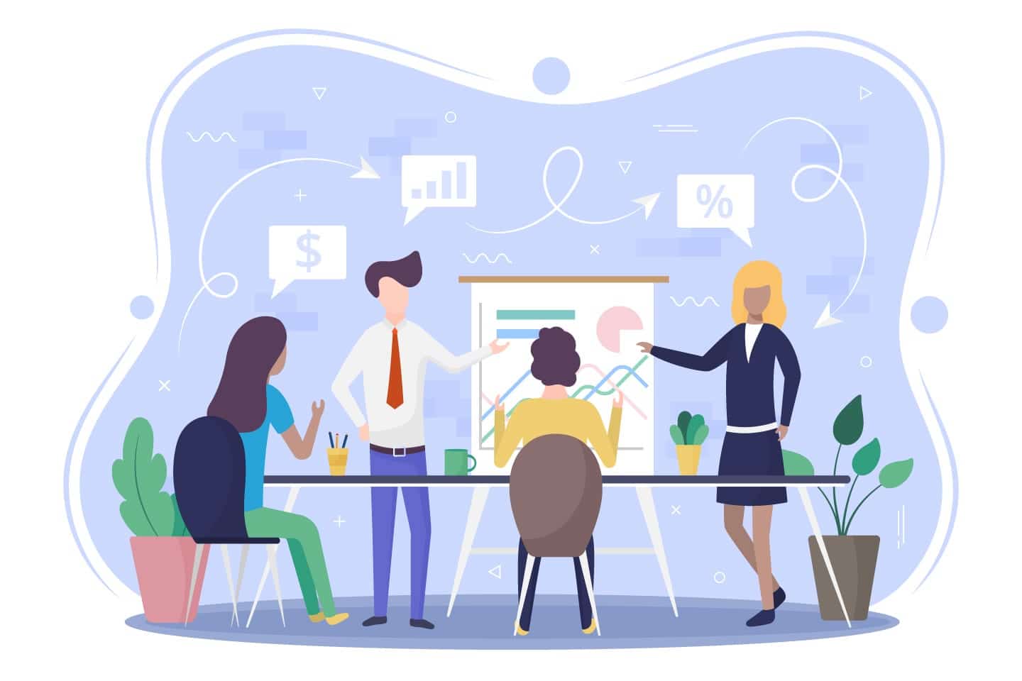 L'Impatto Della Sentenza Del Consiglio Di Stato Sulle Startup Innovative: Analisi Del Settore 1 Business People Meeting Vector Flat Design1