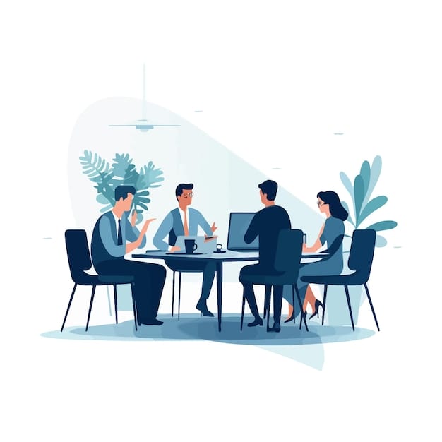 Imagem De Uma Pessoa De Negocios Com Uma Reuniao De Equipe Material De Ilustracao 951778 20443