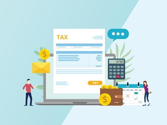 Plusvalenze Immobiliari E Superbonus 110%: Guida Alla Tassazione E Al Rimborso 1 Online Tax Invoice Payment With Paper Document Free Vector