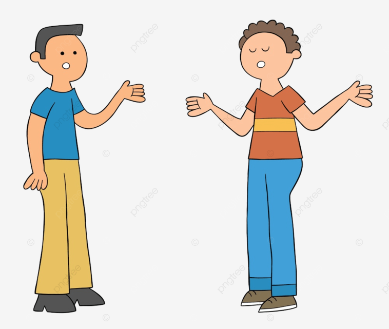 Scissione Asimmetrica Non Proporzionale: Profili Di Elusività Fiscale 1 Pngtree Cartoon Two Friends Talking To Each Other Png Image 5986539