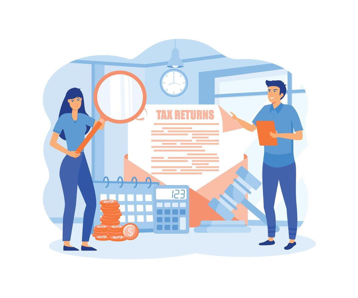 Plusvalenze Immobiliari Da Superbonus 110%: La Nuova Disciplina Fiscale 2024 1 Tax Inspector Idea Of Accounting And Payment Tax Returns Financial Bill Financial Legislation Compliance Monitoring Flat Modern Illustration Vector