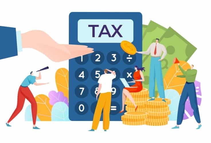 Time To Pay Taxes Financial Concept Money Vector 36322427