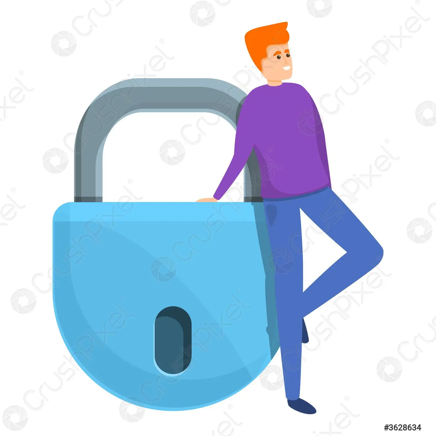 Privacy Policy 1 Web Privacy Icon Cartoon Style 3628634
