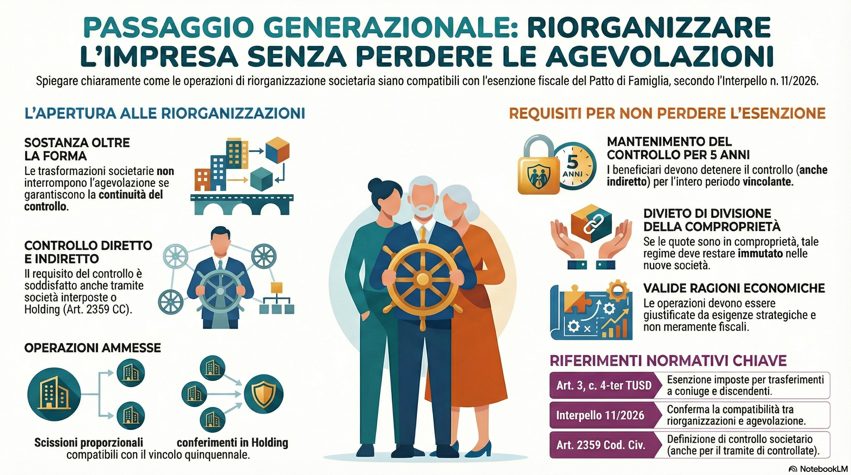 L'Interpello N. 11/2026: Compatibilità Tra Agevolazioni Per Il Patto Di Famiglia E Operazioni Di Riorganizzazione Societaria 1 Unnamed 2026 02 16T093530.580