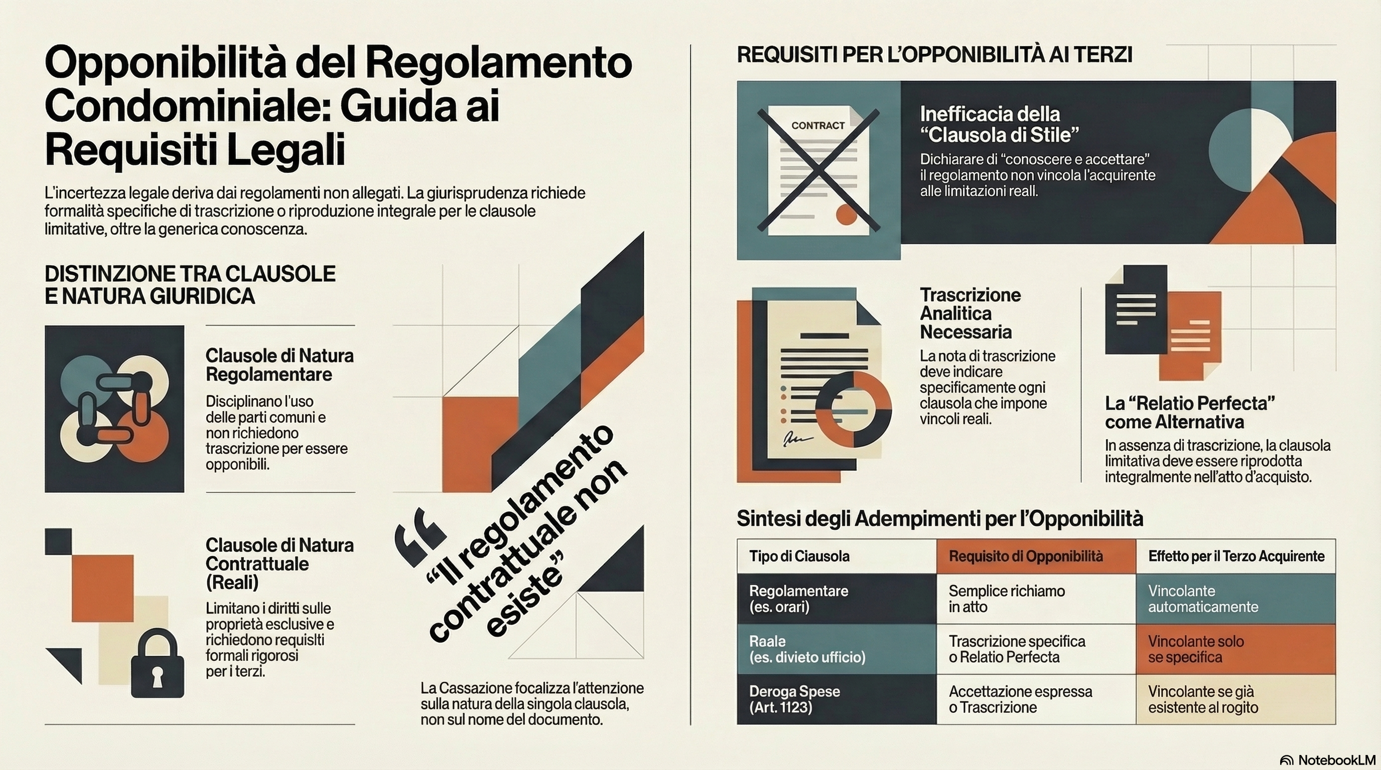 Regolamento Di Condominio Sottoscritto A Latere Dell'Atto Costitutivo: Condizioni Di Opponibilità Ai Successivi Acquirenti 1 Regolamento Di Condominio