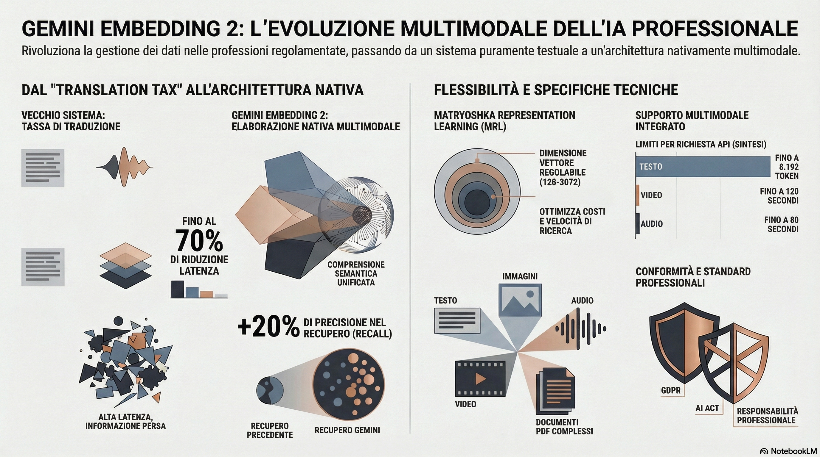 Gemini Embedding 2 E L'Intelligenza Artificiale Multimodale: Architettura, Funzionamento E Impatto Sulle Professioni Regolamentate 1 Gemini Embedding 2