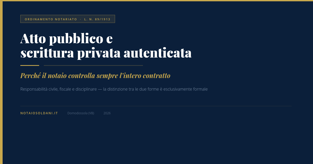 Atto Pubblico E Scrittura Privata Autenticata: Perché Il Notaio Controlla Sempre Il Contratto 1 Atto Pubblico E Scrittura Privata Autenticata: Il Notaio Controlla Sempre L’intero Contratto
