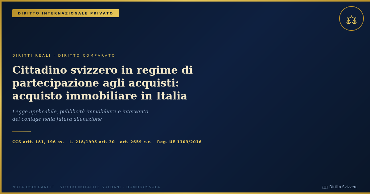 Cittadino Svizzero In Regime Di Partecipazione Agli Acquisti: Acquisto Immobiliare In Italia 1 Schema Regime Partecipazione Agli Acquisti Svizzero Acquisto Immobiliare In Italia