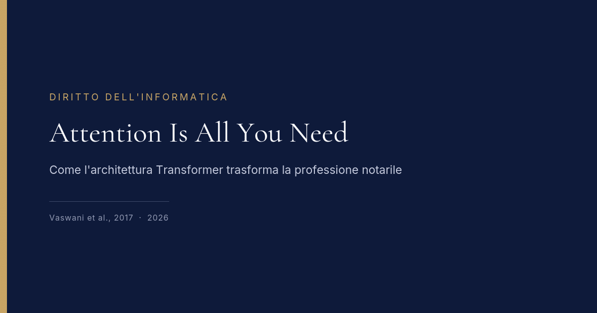 Attention Is All You Need: Come L'Ai Trasforma La Professione Notarile
