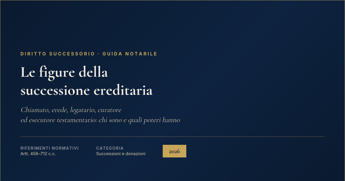 Le Figure Della Successione Ereditaria: Chiamato, Erede, Legatario, Curatore Ed Esecutore Testamentario 1 Copertina Editoriale: Le Figure Della Successione Ereditaria, Chiamato, Erede, Legatario, Curatore Ed Esecutore Testamentario